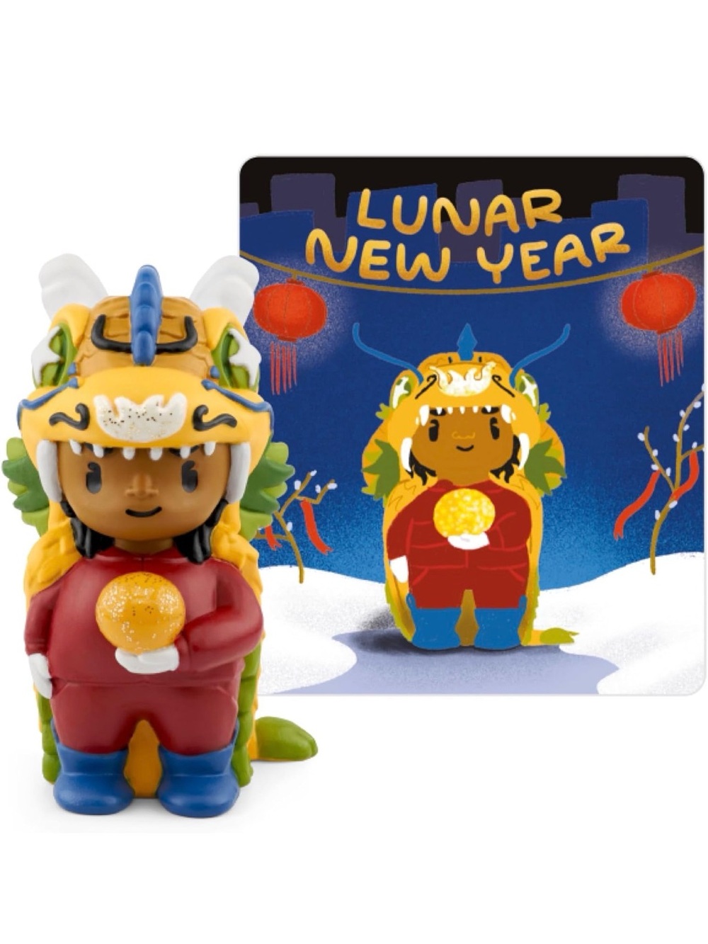 Lunar New Year Dragon Costume Figure - Yellow, Red & Blue